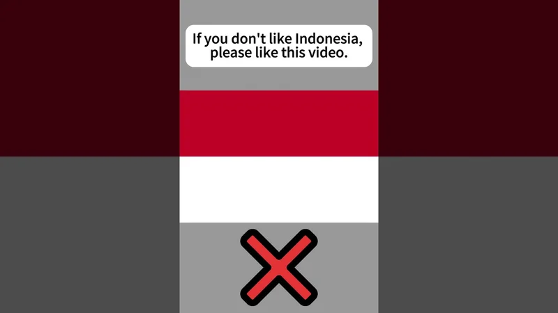 If you don't like Indonesia, please like this video.