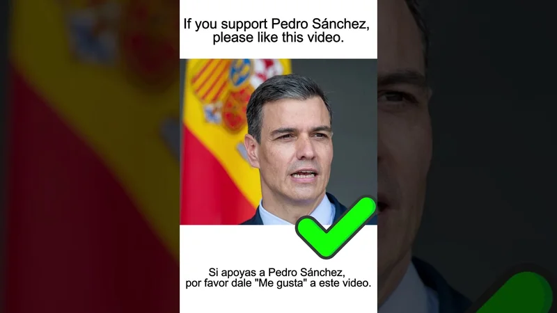 If you support Pedro Sánchez, please like this video.
