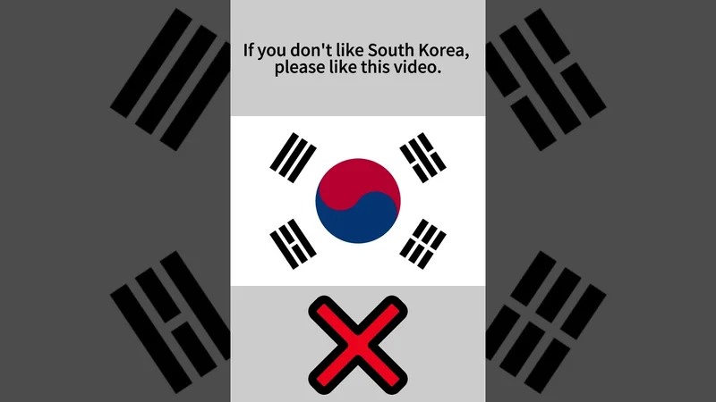 If you don't like South Korea, please like this video.