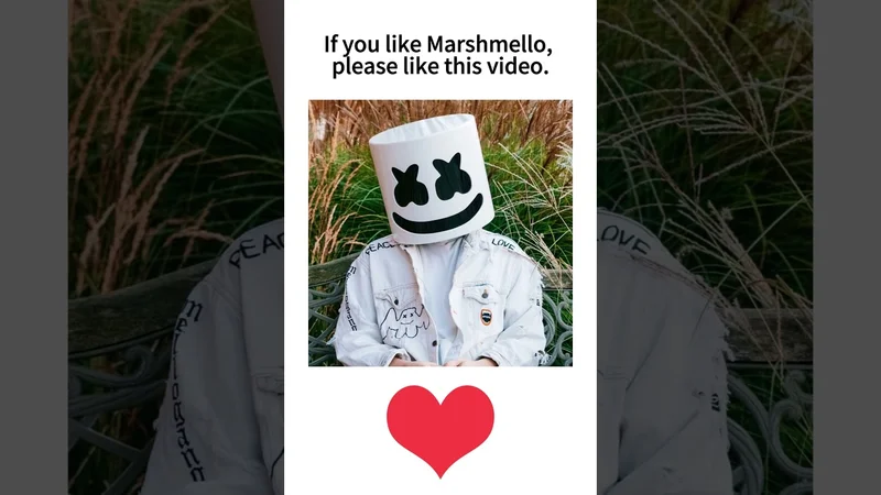 If you like Marshmello, please like this video.