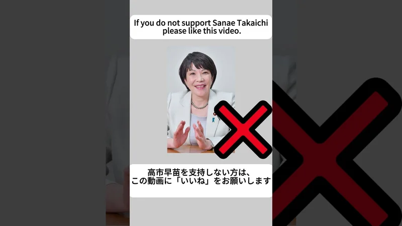If you do not support Sanae Takaichi, please like this video.