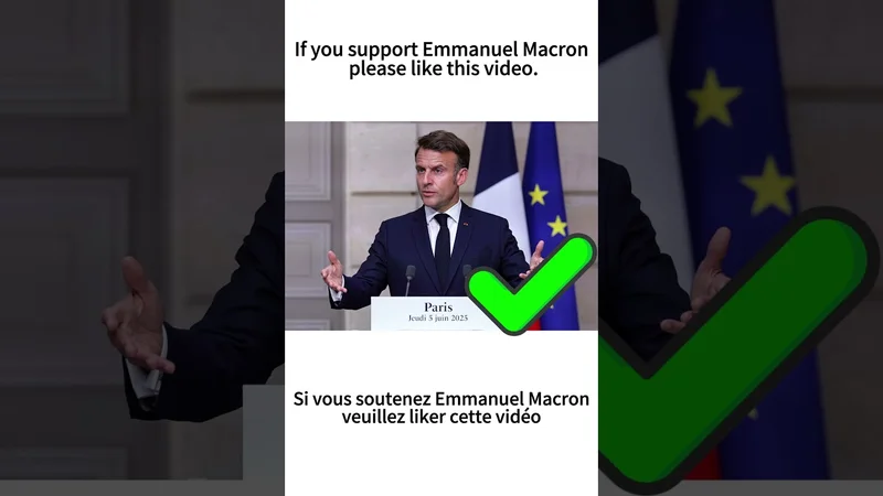 If you support Emmanuel Macron, please like this video.