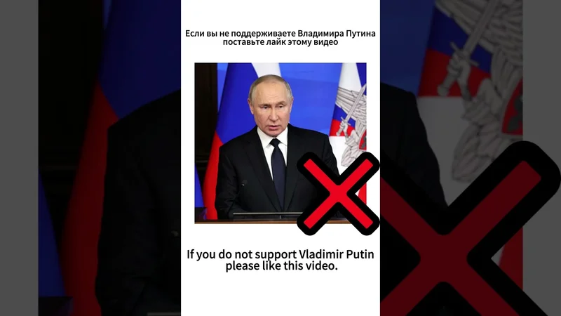 If you do not support Vladimir Putin, please like this video.